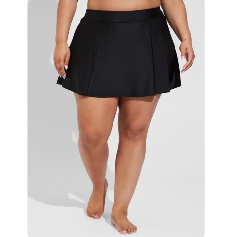High Rise Tennis Swim Skirt With Short